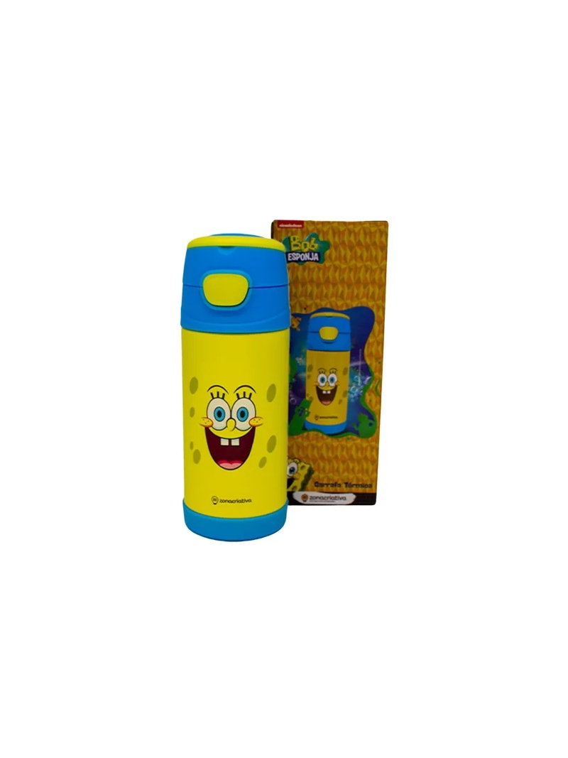 Garrafa Térmica Bob Esponja Inox Infantil Criança 350ml - Zona Criativa - Arco Ìris