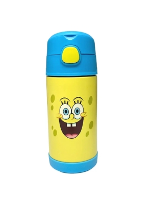 imagem do produto Garrafa Térmica Bob Esponja Inox Infantil Criança 350ml - Zona Criativa - Arco Ìris
