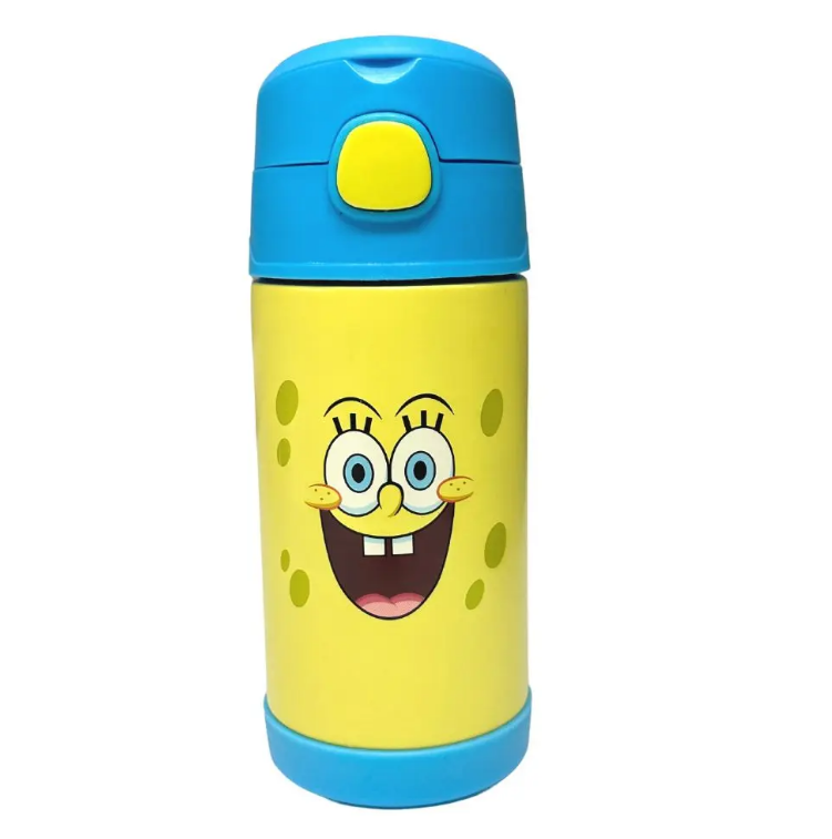 Garrafa Térmica Bob Esponja Inox Infantil Criança 350ml - Zona Criativa - Arco Ìris