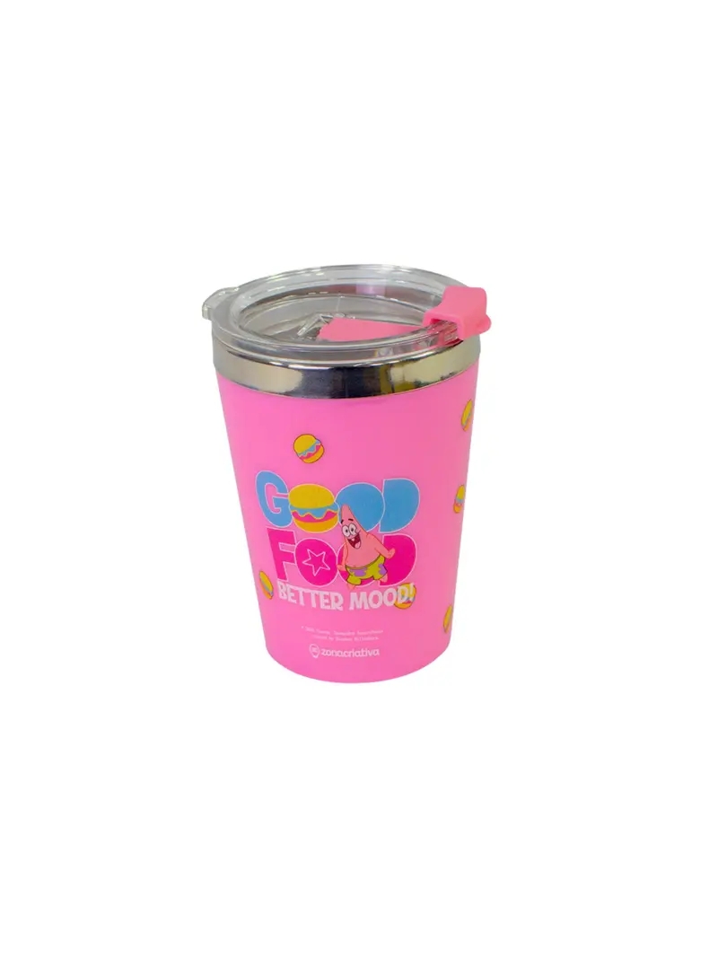 Copo Snap p/ Viagem 300ml Patrick Estrela Bob Esponja - Zona Criativa