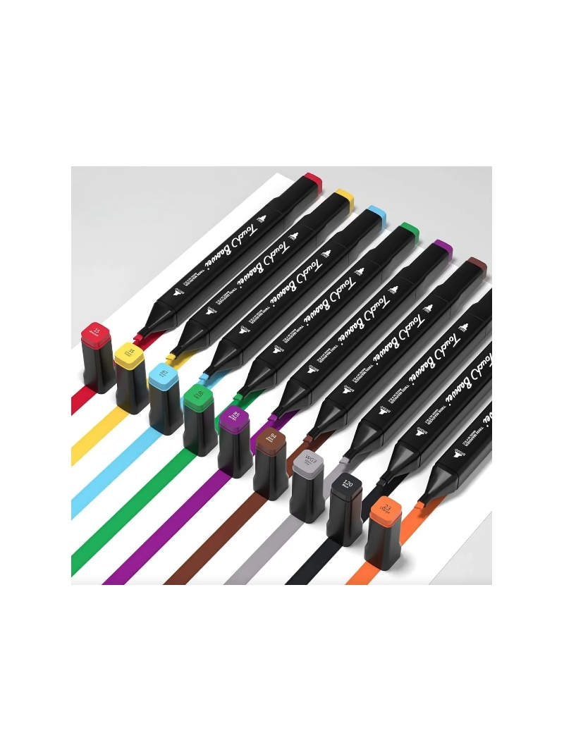 Estojo Com 120un De Canetinhas Ponta Dupla - Arco Ìris