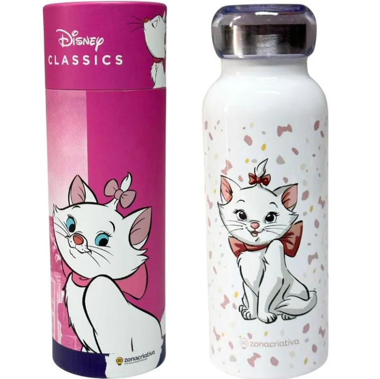 Garrafa Térmica Inox 500ML gatinha MARIE Holográfica - Zona Criativa - Arco Ìris