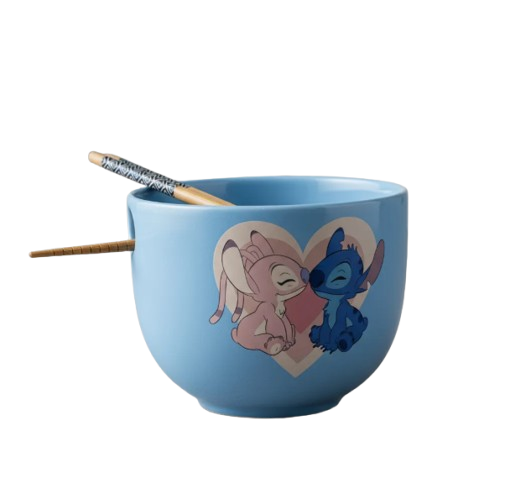 Bowl C/ Hashi 500ml Stitch Meu Monstrinho -Zona Criativa - Arco iris