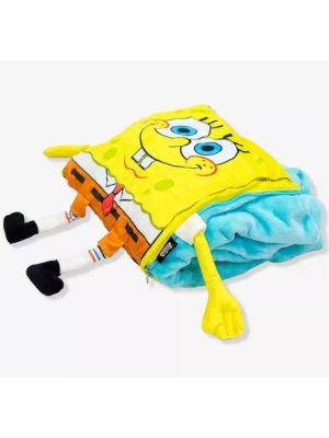 imagem do produto Manta Cobertor 2 em 1 com Almofada Bob Esponja - Zona Criativa - Arco Ìris