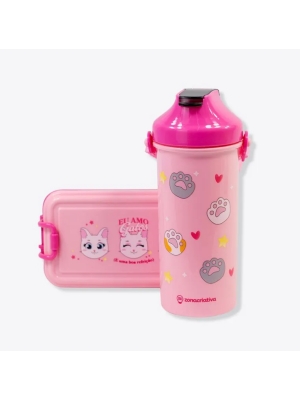 imagem do produto Kit Marmita Eu Amo Gatos – Zona Criativa - Arco Ìris