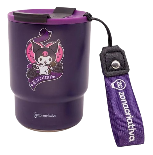 Copo Térmico Inox Canudo Alça Tampa Trava Bico Duplo - Zona Criativa - Arco Iris