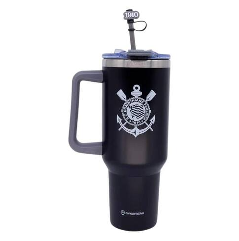 Copo Canecão Térmico Corinthians Tumbler 1,15lt Oficial - Zona Criativa - Arco Iris