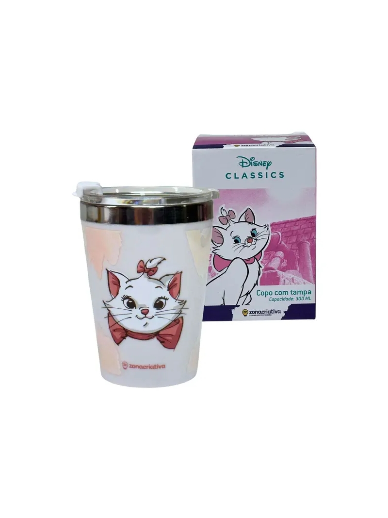 Copo Térmico Snap em Inox 300ML GATINHA MARIE DISNEY - Zona Criativa - Arco Ìris