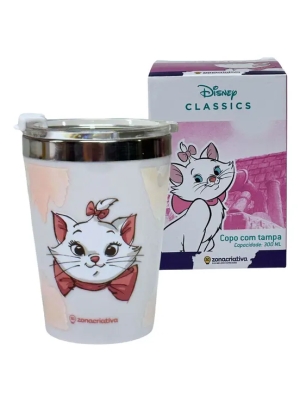 imagem do produto Copo Térmico Snap em Inox 300ML GATINHA MARIE DISNEY - Zona Criativa - Arco Ìris