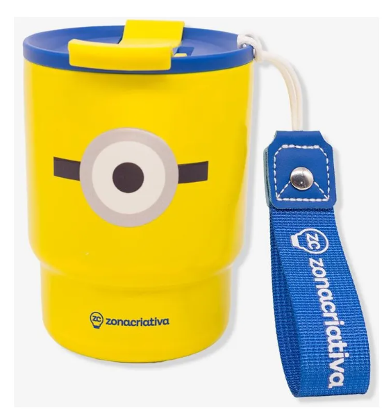 Copo Térmico To GO Minnios 400ml - Zona Criativa - Arco Iris