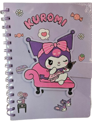 imagem do produto Caderno Sanrio com Velcro folhas decoradas - Arco Iris