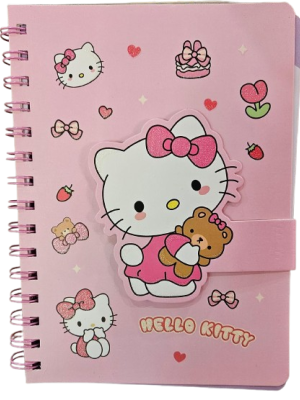 imagem do produto Caderno Sanrio com Velcro folhas decoradas - Arco Iris