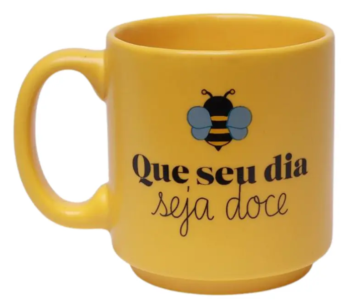 Caneca Mini Tina Abelhinha Seu Dia Seja Doce - Zona Criativa - Arco Iris