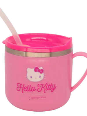 imagem do produto Caneca Infantil Flip Hello Kitty 250ml Em Aço Inoxidável - Arco Iris