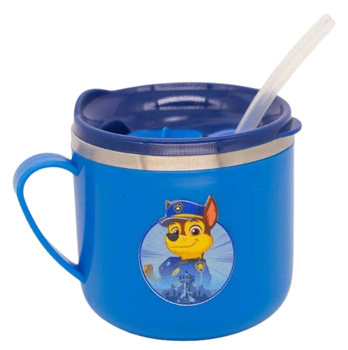 Caneca Flip Infantil 250Ml Patrulha Canina CHASE e SKYE- Arco Iris