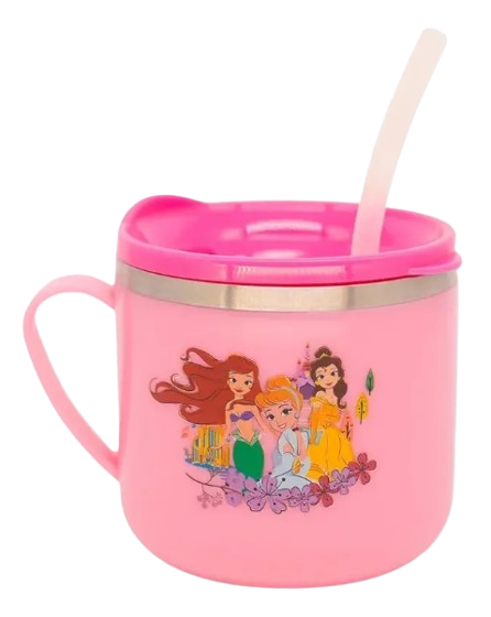 Caneca Flip Infantil 250Ml Princesas - Arco Iris