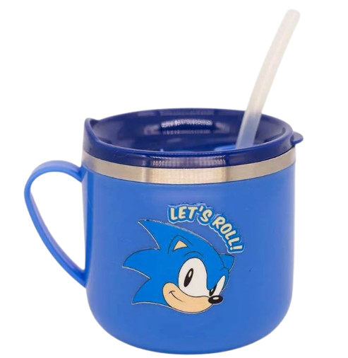 Caneca Flip Infantil 250Ml Sonic - Arco Iris
