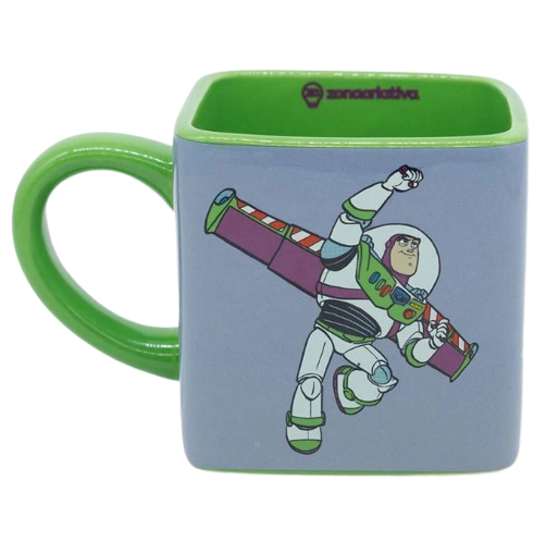 Caneca Cubo 300mL Toy Story BUZZ LIGHTYEAR FOGUETE - Arco Iris