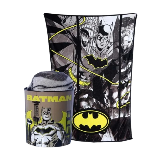 Kit Pipoca Balde + Manta Batman - Arco Iris