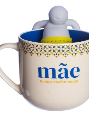 imagem do produto Caneca 350ml C/Infusor P/Chá Mae Azulejo  - Arco Iris