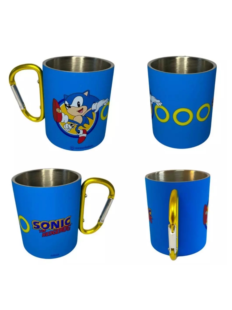 Caneca Mosquetão Sonic The Hedgehog 300ml - Zona Criativa - Arco Ìris