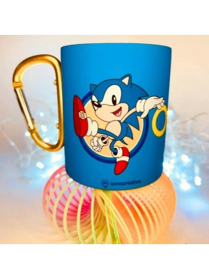 imagem do produto Caneca Mosquetão Sonic The Hedgehog 300ml - Zona Criativa - Arco Ìris