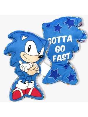 imagem do produto Almofada Divertida Formato Sonic - Zona Criativa - Arco Ìris