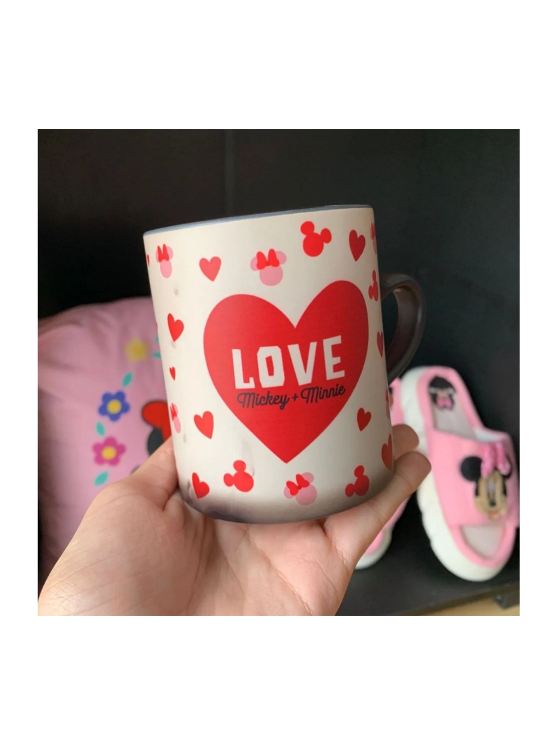 Caneca Mickey e Minnie Coração Magic 300ml - Zona Criativa - Arco Ìris