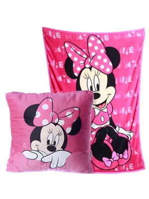 imagem do produto Kit Almofada + Manta Minnie Mouse - Zona Criativa - Arco ìris
