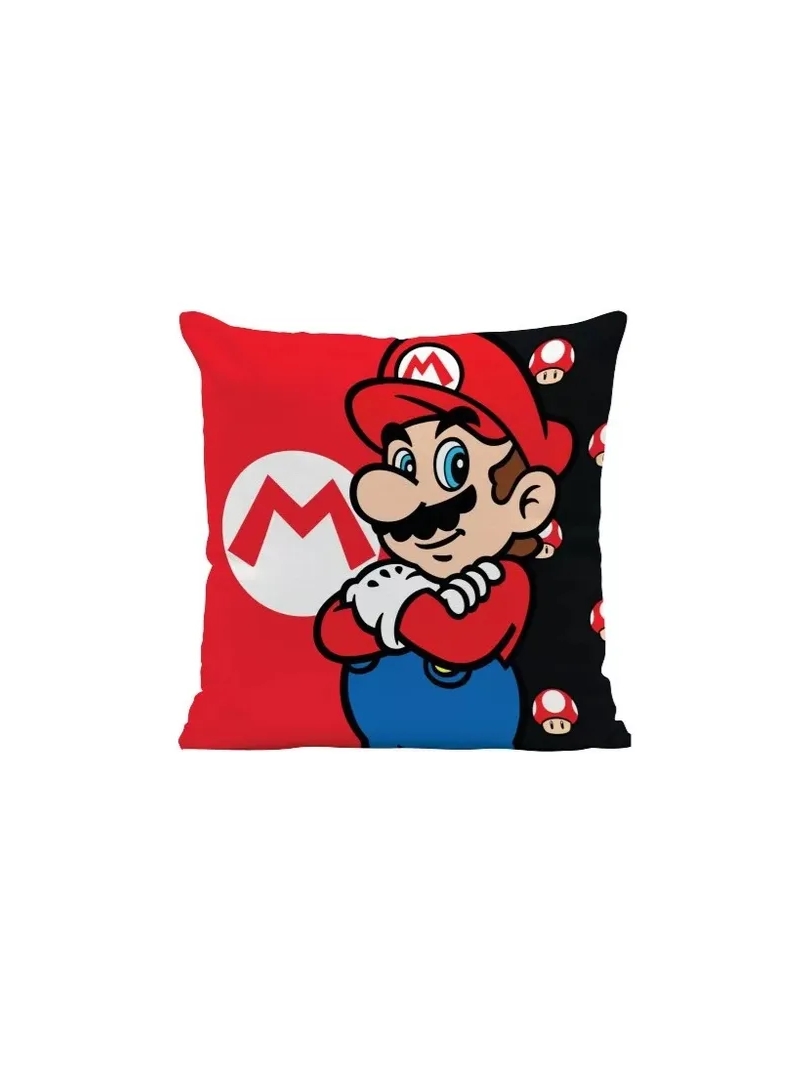 Almofada 40x40 Super Mario & Mushroom - Zona Criativa - Arco Ìris