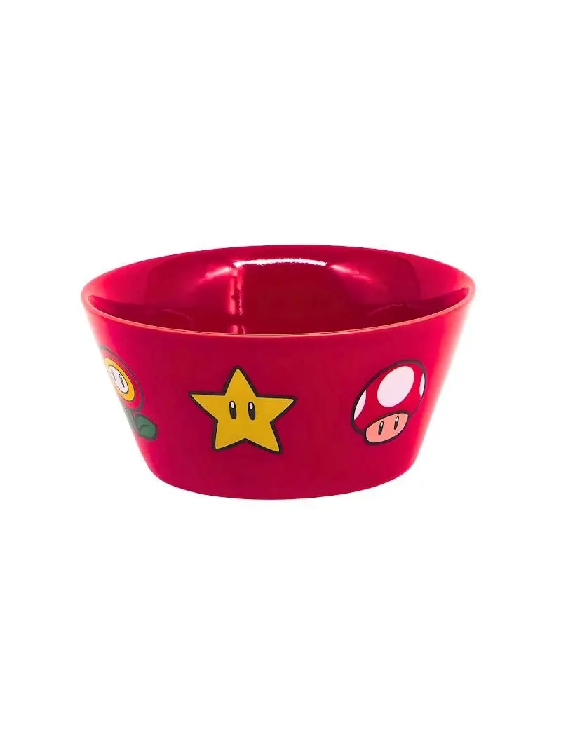 Kit Café Da Manhã Caneca Bowl Cerâmica Super Mario Zona Criativa - Arco Ìris