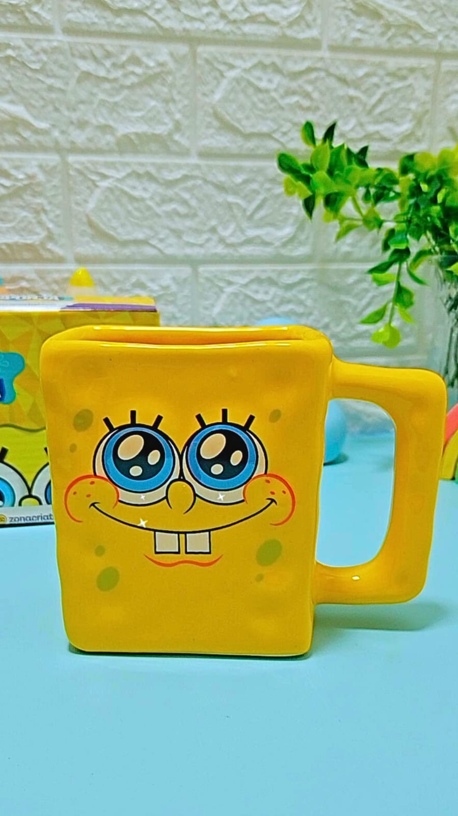 Caneca 3D Bob Esponja 450ml - Zona Criativa - Arco Ìris