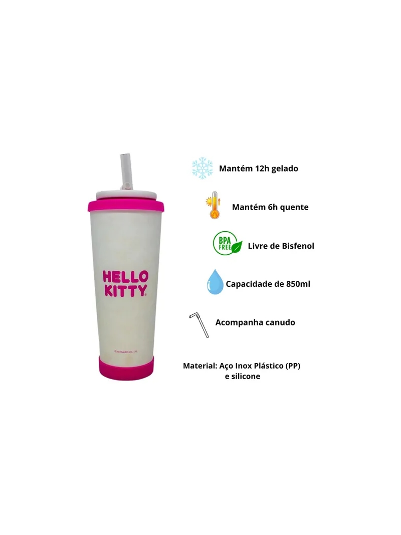 Copo Térmico Spring Hello Kitty 850ml Hello Kitty - Zona Criativa - Arco Ìris