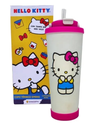 imagem do produto Copo Térmico Spring Hello Kitty 850ml Hello Kitty - Zona Criativa - Arco Ìris