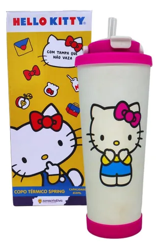 Copo Térmico Spring Hello Kitty 850ml Hello Kitty - Zona Criativa - Arco Ìris