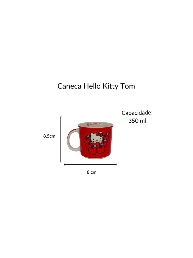 Caneca de Cerâmica 350ml Hello Kitty - Zona Criativa - Arco ìris