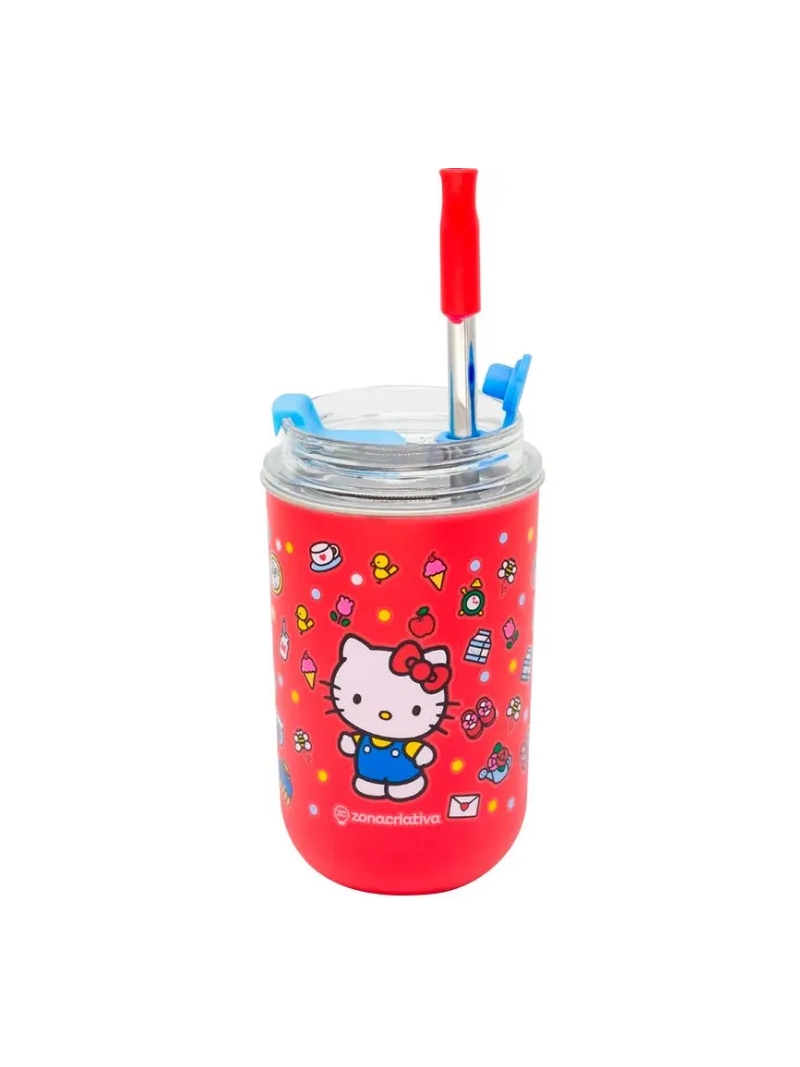 Copo Térmico Neo Hello Kitty C/ Canudo 300ml - Zona Criativa - Arco Ìris