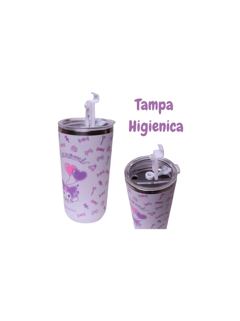 Copo Térmico 500ml Kuromi - Zona Criativa - Arco Ìris