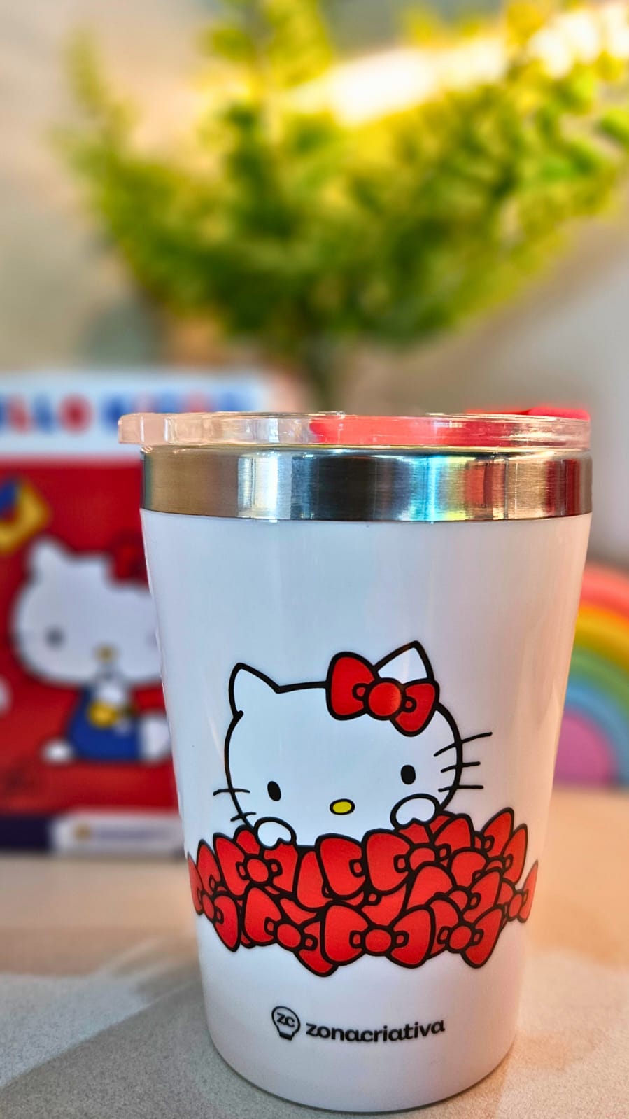 Copo SNAP Hello Kitty 300ml térmico - Zona Criativa - Arco Ìris