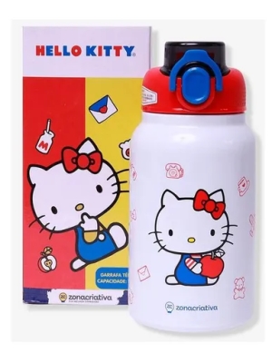 Garrafa Térmica Gatinha Hello Kitty  500ml Jupiter  - Zona Criativa - Arco Ìris imagem do produto Garrafa Térmica Gatinha Hello Kitty  500ml Jupiter  - Zona Criativa - Arco Ìris