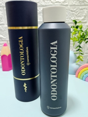 Garrafa Acqua 600ml Profissões Odontologia - Zona Criativa - Arco Iris